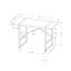 Bureau d'ordinateur, bureau personnel, ordinateur portable, L 48 po, travail, stratifié blanc, métal gris, contemporain, moderne-1877045079