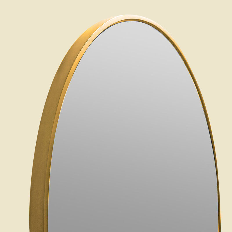Ezio Arch Wood Full Length Wall Mirror with Bracket, Gold, 64" x 21"