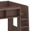 Lit mezzanine en bois avec armoires de rangement et tablettes-637011416