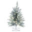 3' Silver Tinsel Fir Artificial Christmas Tree with 100 LED Clear/White Lights with Stand-1903941135