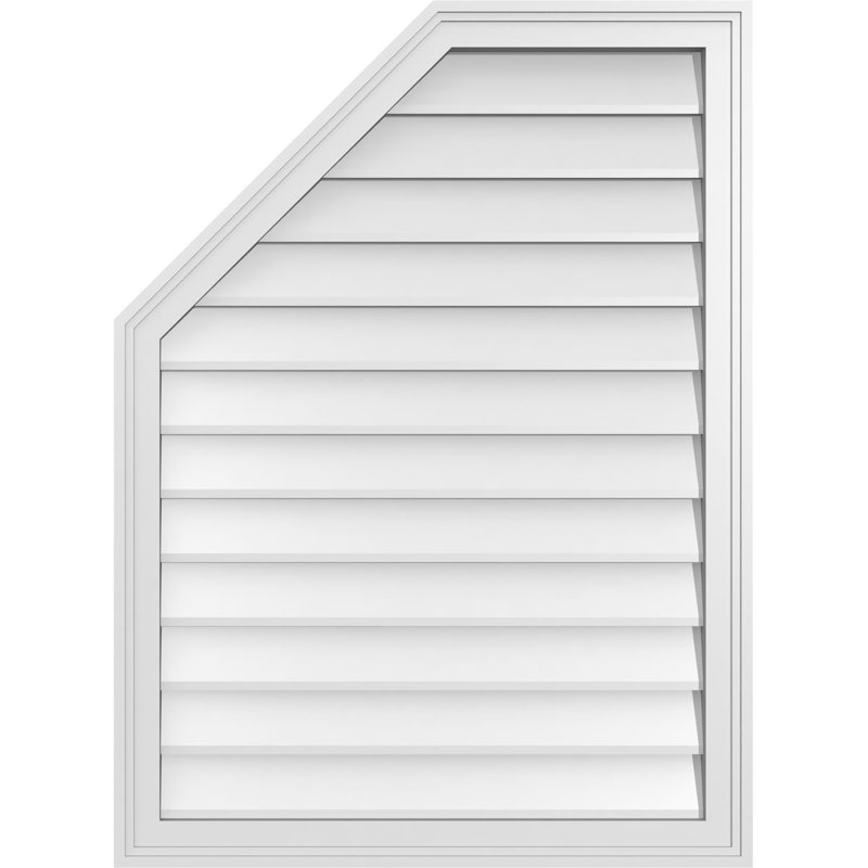 Évent en demi-octogone supérieur à montage en surface Signature, H 1,5 po x L 28 po x l 38 po