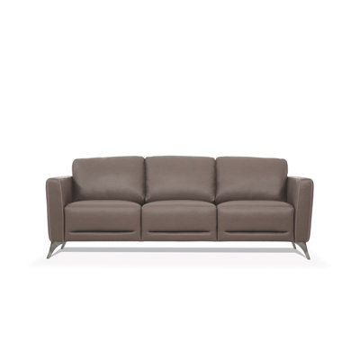 Malaga Taupe Leather Sofa (Assembled)