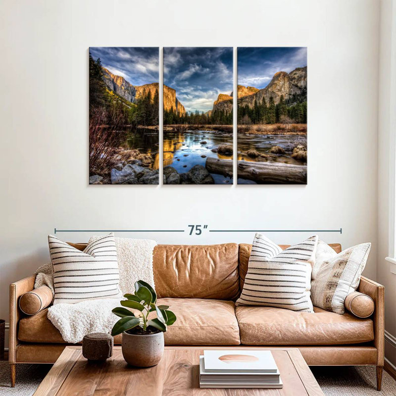 Alvord Yosemite Valley au coucher du soleil, H 36 po x l 57 po