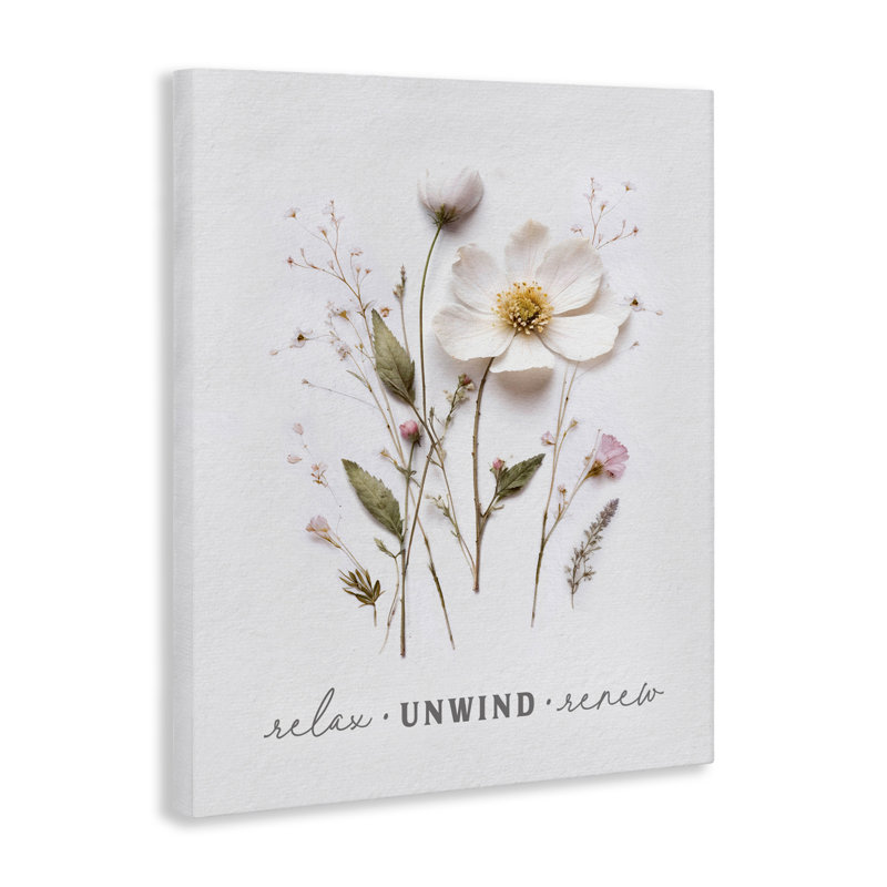 Relaxing Pressed Flowers Canvas, design by Lettered and Lined