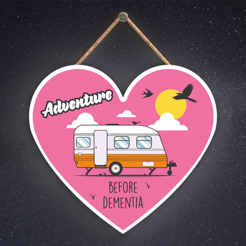 Caravan Dementia - Print on MDF, 9cm H x 10cm W x 0.5cm D