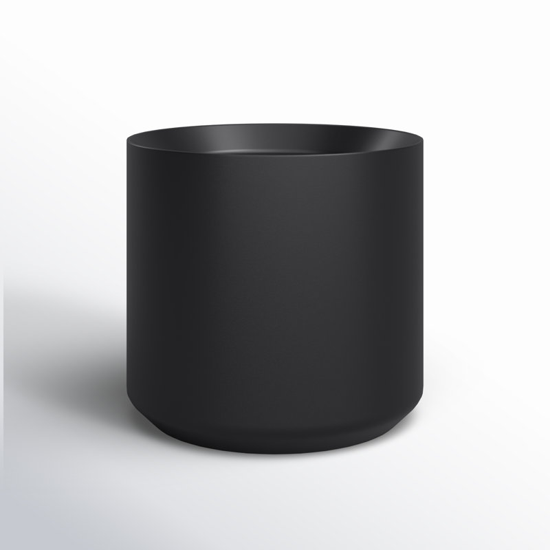 Parsons Handmade Ceramic Pot Planter, 10" H x 10.75" W x 10.75" D, Black