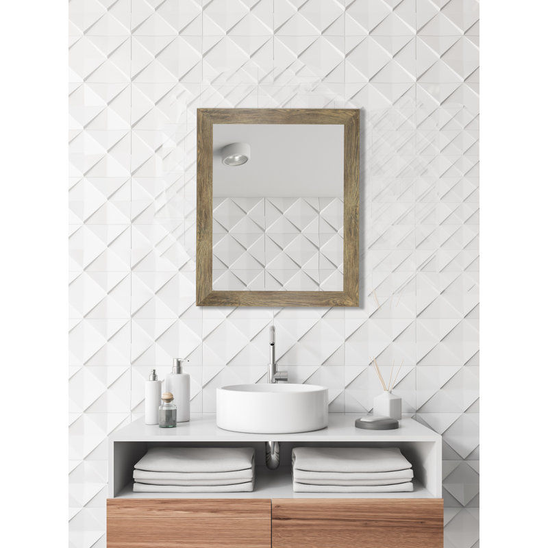 Miroir décoratif traditionnel Blondsville, Brun, H 32,5 po x l 41,5 po