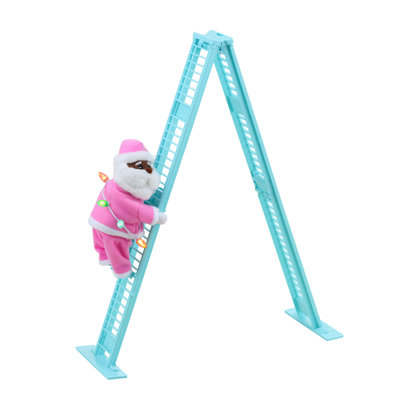 Magic of Christmas 17" Animated Tabletop Pastel Climbing Santa