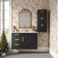 Ensemble de meuble-lavabo mural 30 po avec armoire latérale en céramique et tiroir-1406196252