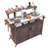 Orlith 53.3" Outdoor Rolling Grill Cart Potting Bench Table With Adjustable Shelf-1644125426