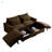 Two-Seater Sofa With 2 Storage Footrest for Living Room-1988808434