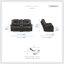 Ensemble 3 pièces de fauteuil inclinable en microfibre polie Yasminda-826815475