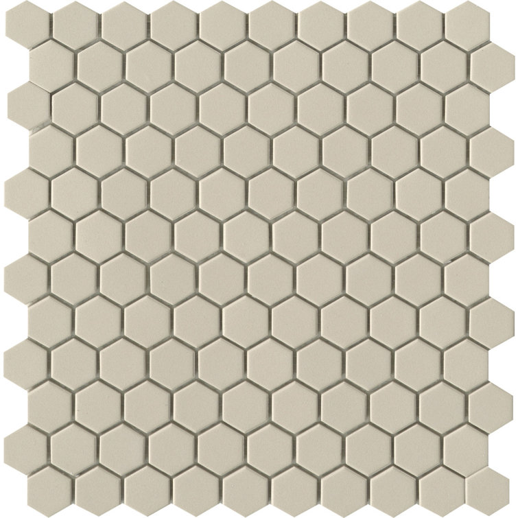 Source™ 1" x 1" Beveled Porcelain Honeycomb Mosaic Wall & Floor Tile