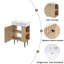 21.6" Wood Bathroom Vanity,Combo Cabinet,Bathroom Storage Cabinet,Single Ceramic Sink