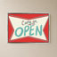 «Retro Open Sign» par Jen Bucheli - Impression sur toile-130801865-130801842