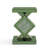 Amla 23'' Tall Mirrored Glass Pedestal End Table With Crystal Inlay-374193742