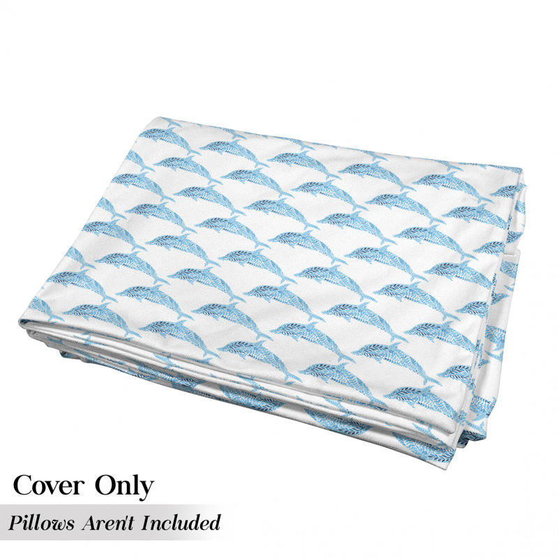 Housse de coussin d'extérieur Aquatic Dolphin Leaf, H 2 po x l 36 po x P 88 po