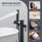 Cozyblock Floor Mount Bathtub Faucet Freestanding Tub Filler Standing High Flow Shower Faucets Mixer Tap, Swivel Waterfall Spout With Square Handheld | Modern Design Tub Filler Faucet (matte Black)-124012853