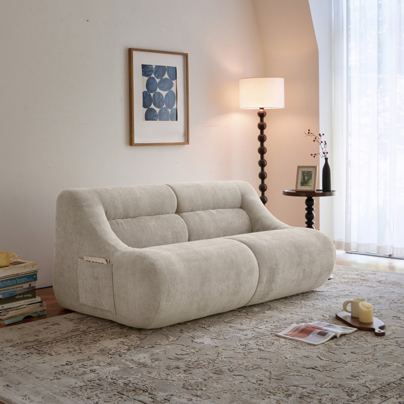 Canapé 63 places en mousse viscoélastique compacte 63 po, Beige