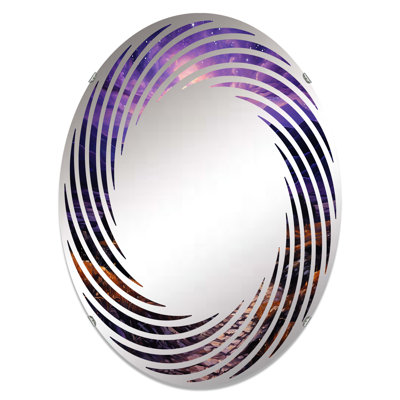 Judaïsme désert Negev Nights Haze I - Miroir mural en spirale-MIR114263-Ovale