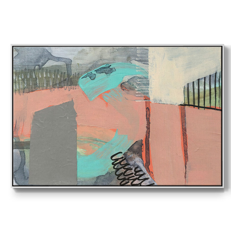 Over, Under and Through IV, reproduction d'art sur toile, H 25 po x l 37 po x P 2 po, Cadre blanc