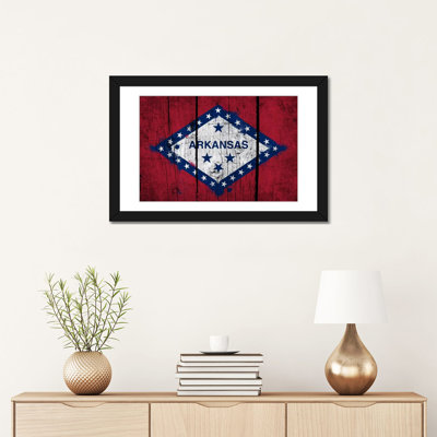 " Arkansas FlagGrunge Wood Boards Painted " by ICanvas