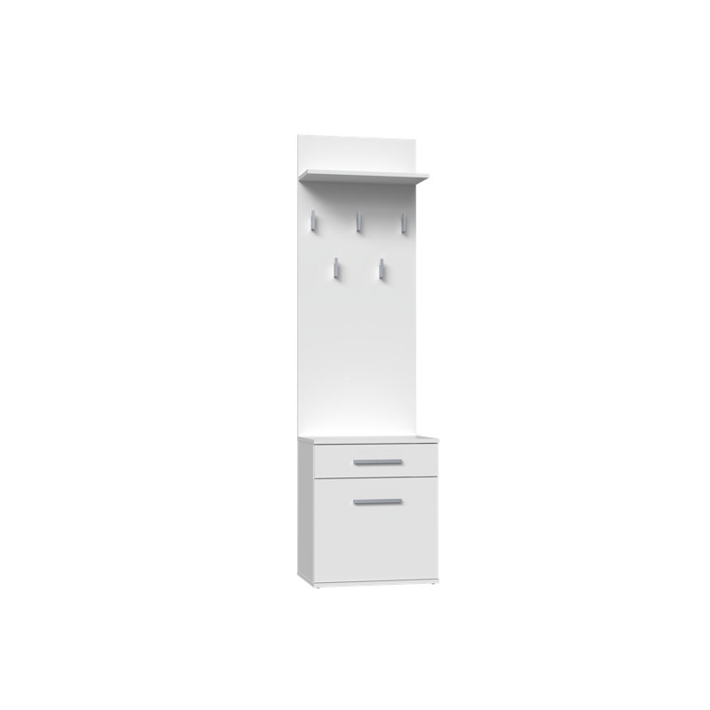 0 Door Laminate Wardrobe, White