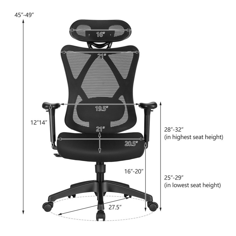 Cristinia Task Chair with Headrest
