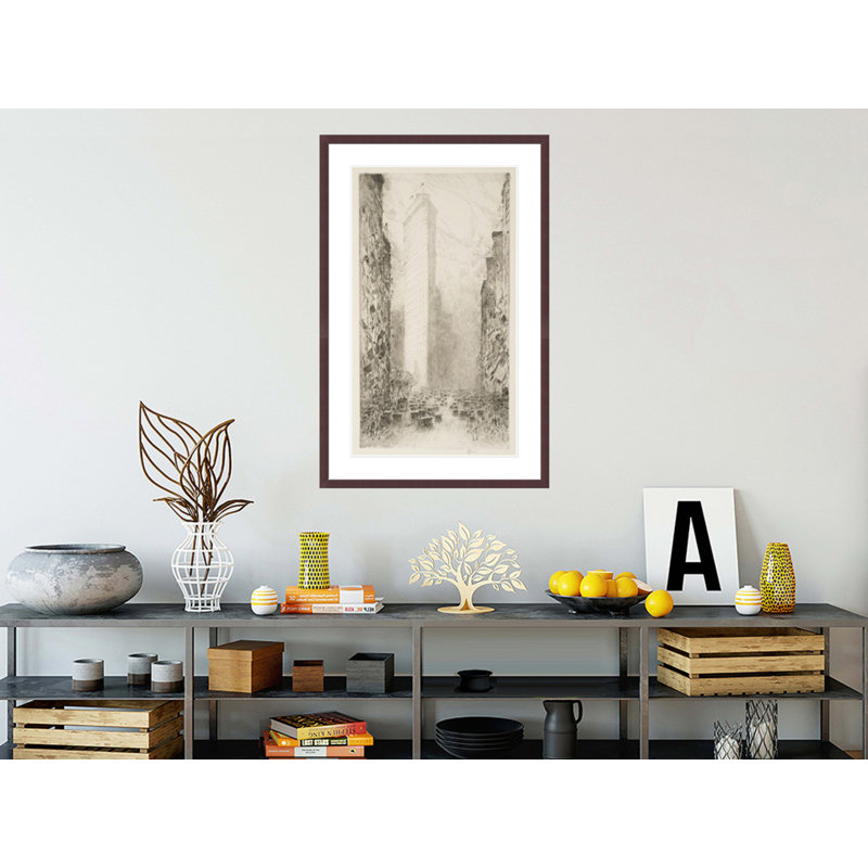 «Washington's Birthday - Fifth Avenue at 23rd Street» par Childe Hassam - impression giclée encadrée, H 41,5 po x l 26,89 po