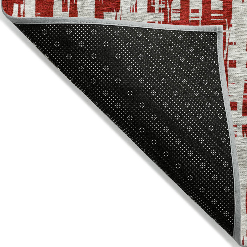 Tapis intérieur / extérieur rouge Ayani , 5' x 7'6"