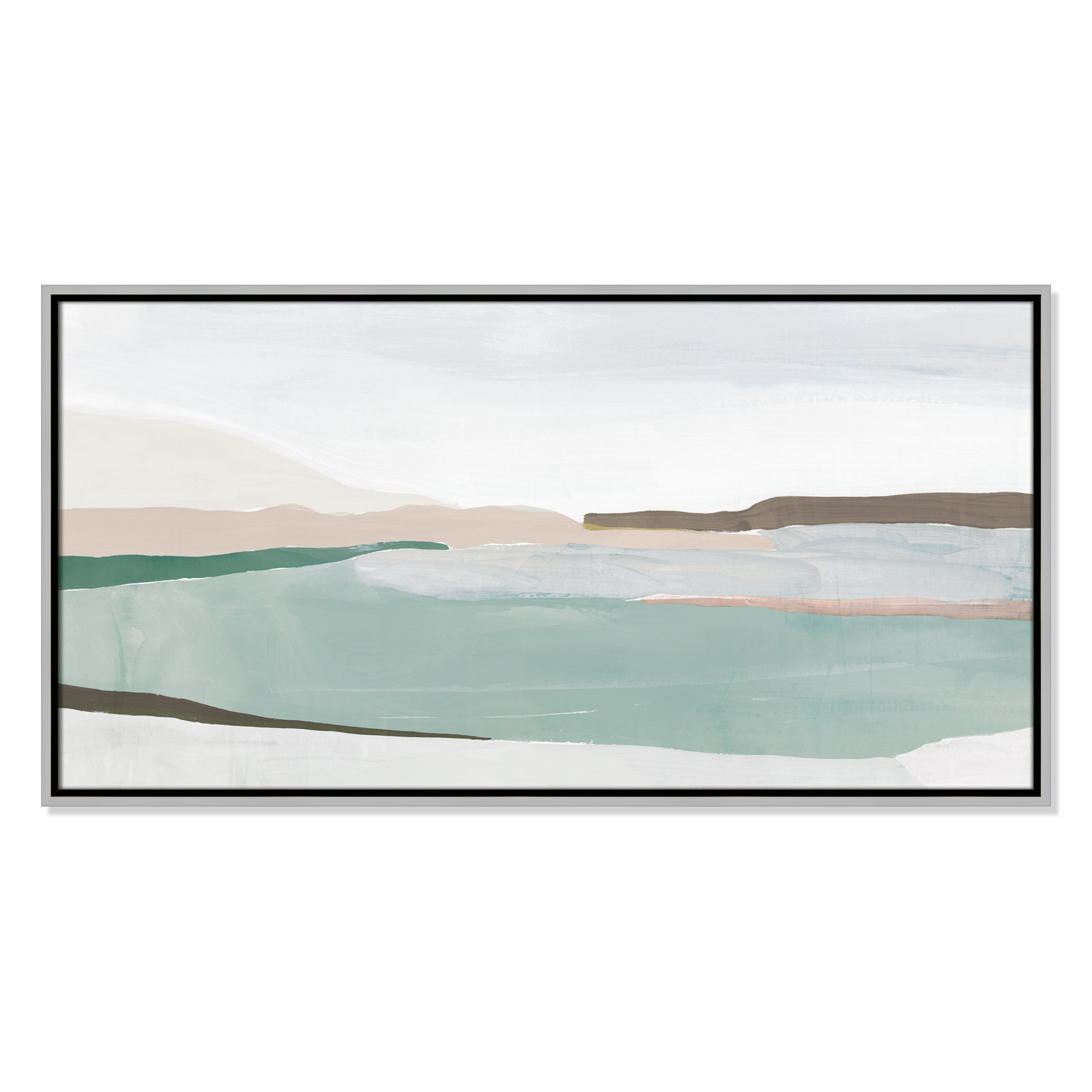 Kerala "Sole of the Land II" Print, 19.5" H x 37.5" W x 2" D, Silver
