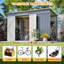 Remise de rangement en métal pour outils de jardin 10 pi x 4 pi-125898107
