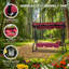 Balancelle 3 places avec balançoire et balançoire rouge avec auvent réglable, coussin et coussins amovibles, pour véranda, jardin, bord de piscine, cour arrière