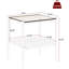Ensemble de 3 tables en verre trempé, tables basses et tables de bout avec salon brun pour 3 personnes, rangement pratique-1048044619