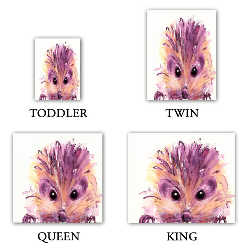 Ensemble de housse de couette hedgehog, 1 housse de couette grand + 2 taies standards