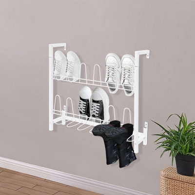 Wall Mounted Shoe Rack 9 Pairs Of Shoes