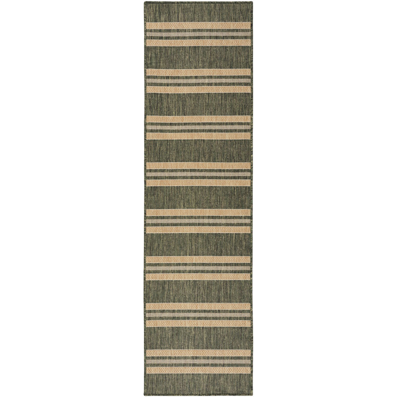 Manderella Modern Rug, Green, Runner 2'2" x 8'
