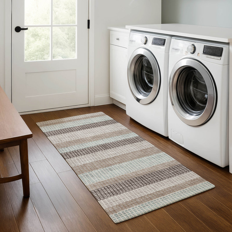 Premium Machine Washable Ansley Stripes Rug, Runner 2'3" x 7'6"