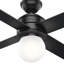 Ventilateur de plafond d'intérieur moderne à 4 pales de 52 po avec lumières et commande murale Hepburn-23681194