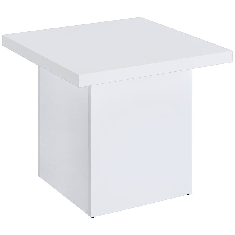 Table de bout, H 21,78 po x l 23,53 po x P 23,53 po, Gloss White