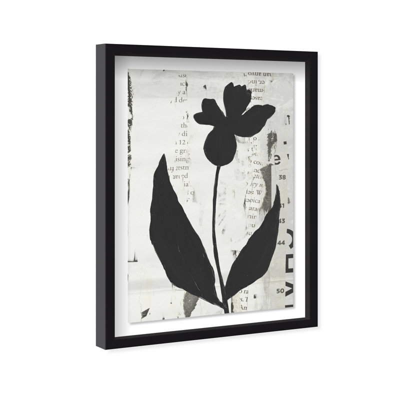 Single Orchid Print by Oliver Gal, 17.5"H x 25.5"W, Black Shadowbox