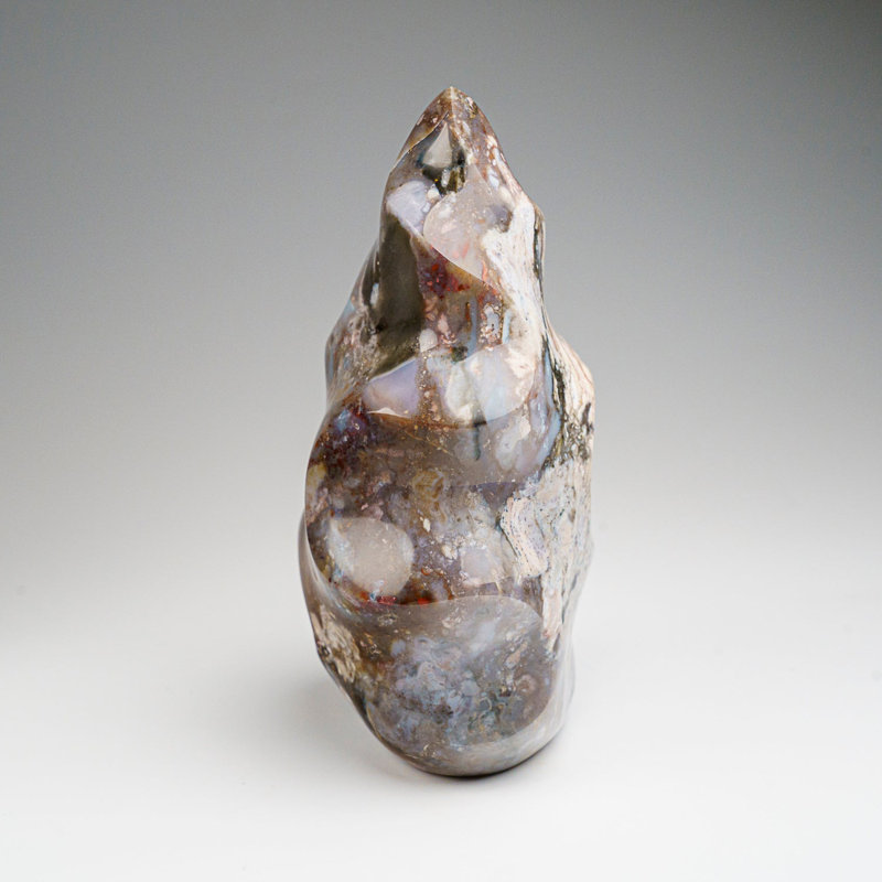Forme libre de flamme de jaspe de l'océan poli de Madagascar (2,6 lb)