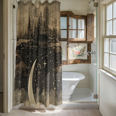 Celestial Moon Serenity - Premium Shower Curtain
