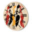 Horloge murale de danse africaine, silhouette décorative afro-américaine-63902025