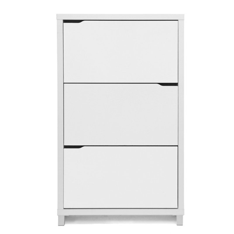 Simms 18 - Pair Shoe Storage Cabinet, White 