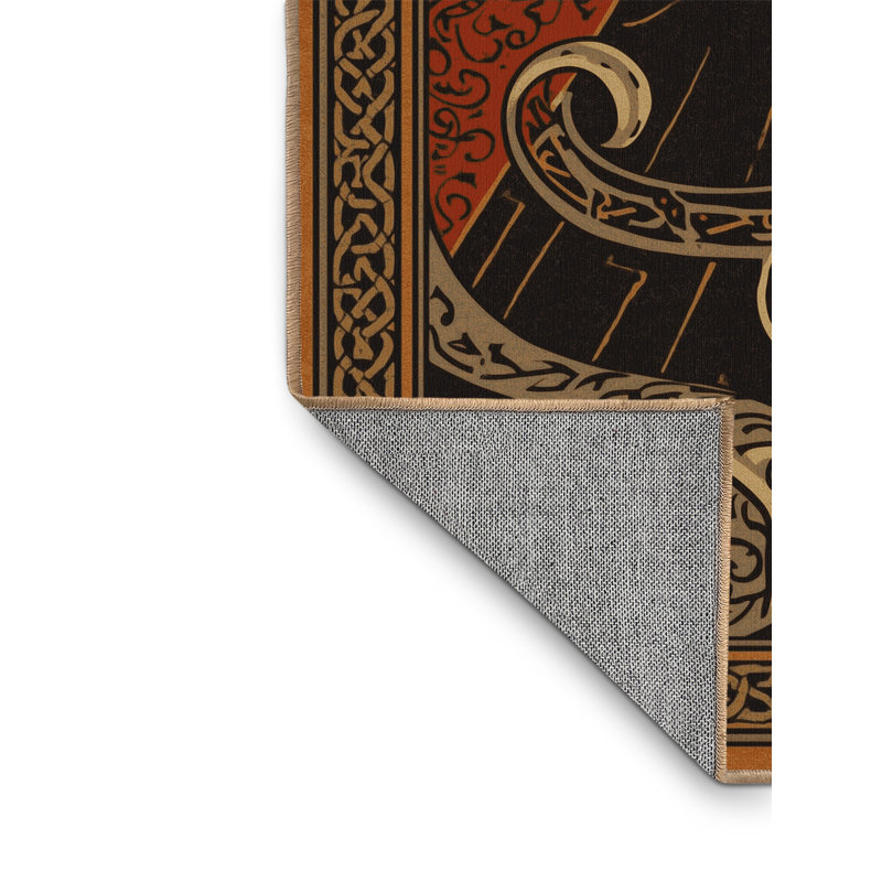 Tapis oriental brun lavable à la machine Titus Tyr - reliure brun clair, 2 x 5