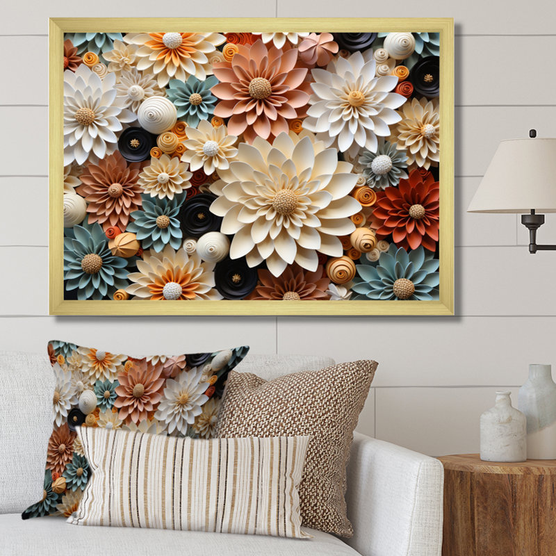 «White Coral Cactus Desert Gems Gymnocalycium II», reproduction sur toile, Encadrement doré, H 30 po x l 40 po x P 1,5 po