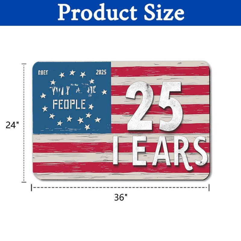 Tapis d'entrée 24 po x 36 po Vintage Flag Vintage