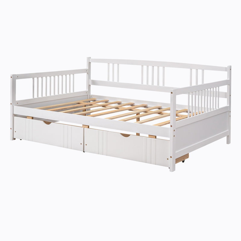 Pine Solid Wood Daybed, White