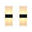 Cheyana Aluminium 12W LED Wall Light – Modern Acrylic Up/Down Wall Sconce in Matt Black, Brushed Gold & Brushed Silver, for Bedroom, Living Room & Corridor, 4000K [Energy Class A++]